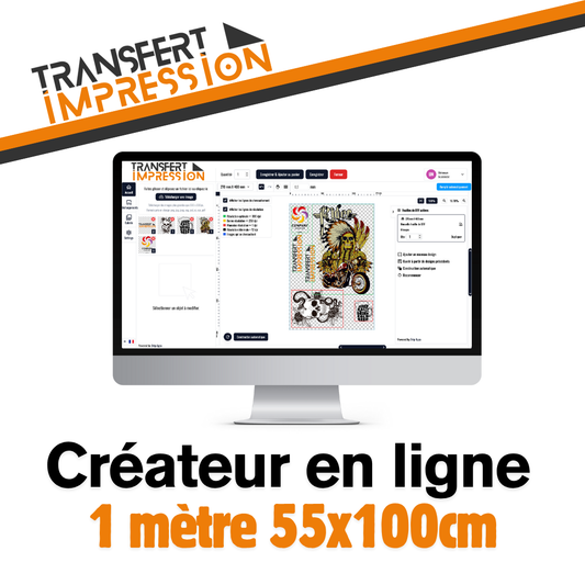 Créateur de planche DTF en ligne - 1 mètre 55x100cm