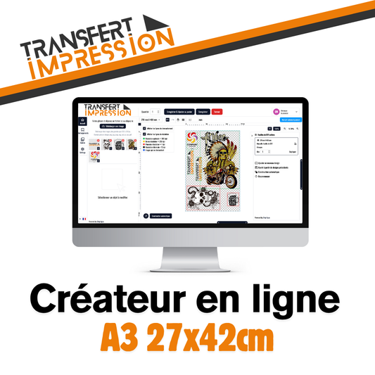Créateur de planche DTF en ligne - A3 27x42cm