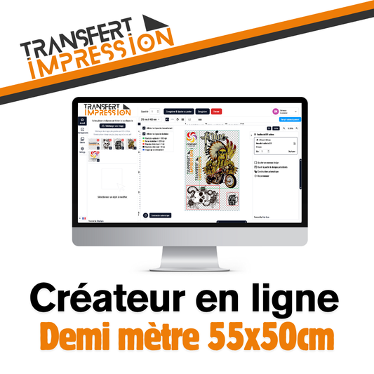 Créateur de planche DTF en ligne - Demi mètre 55x50cm